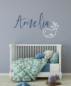 Children's Name Whale Wall Sticker