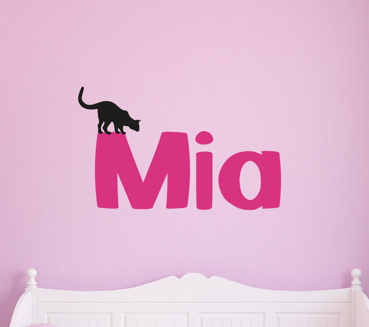 Cat Name Wall Sticker