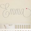 Script Name with Heart Wall Sticker